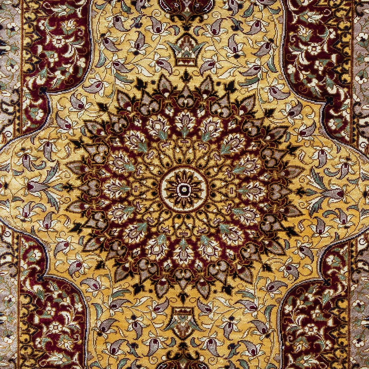 Dywan perski - Ghom - 87 x 59 cm - ciemnoniebieski