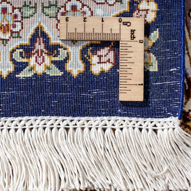 Dywan perski - Ghom - 87 x 59 cm - ciemnoniebieski