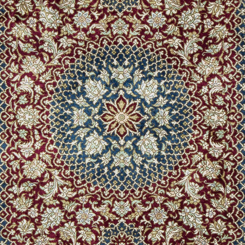 Dywan perski - Ghom - 92 x 61 cm - ciemnoniebieski