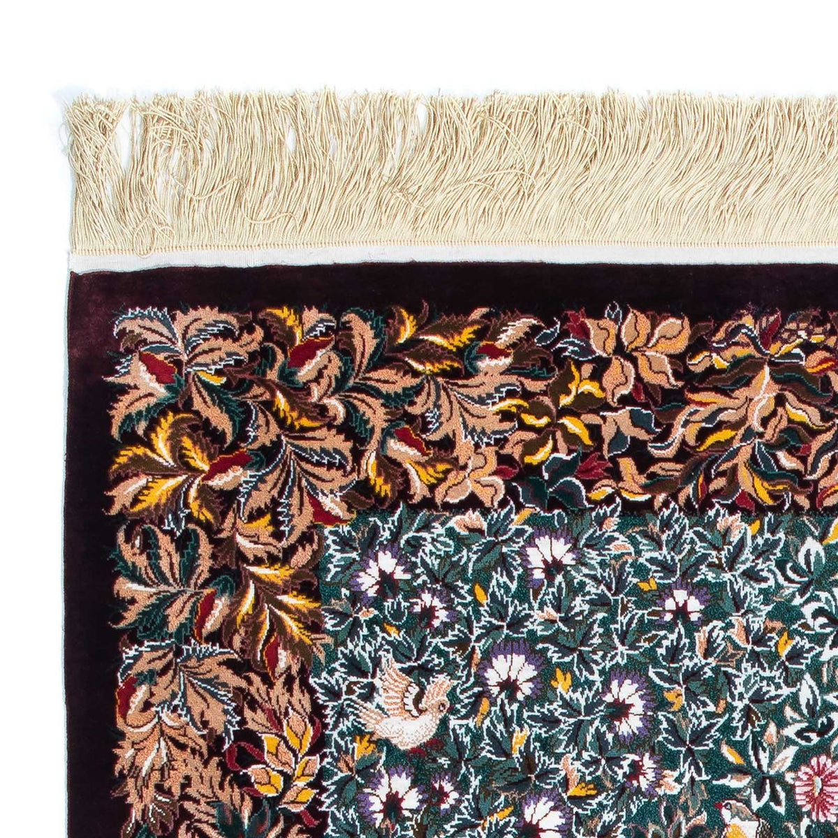 Dywan perski - Ghom - 120 x 78 cm - ciemna czerwień