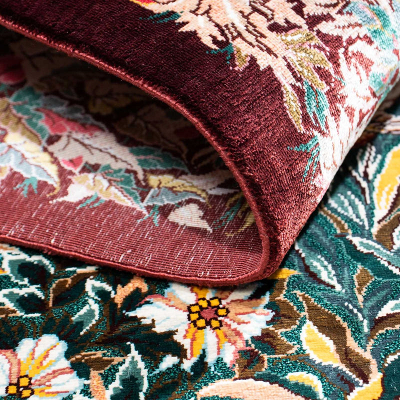 Dywan perski - Ghom - 120 x 78 cm - ciemna czerwień