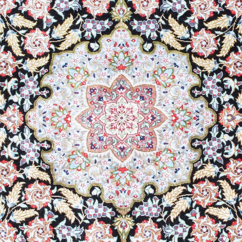 Dywan perski - Ghom - 124 x 79 cm - ciemnoniebieski