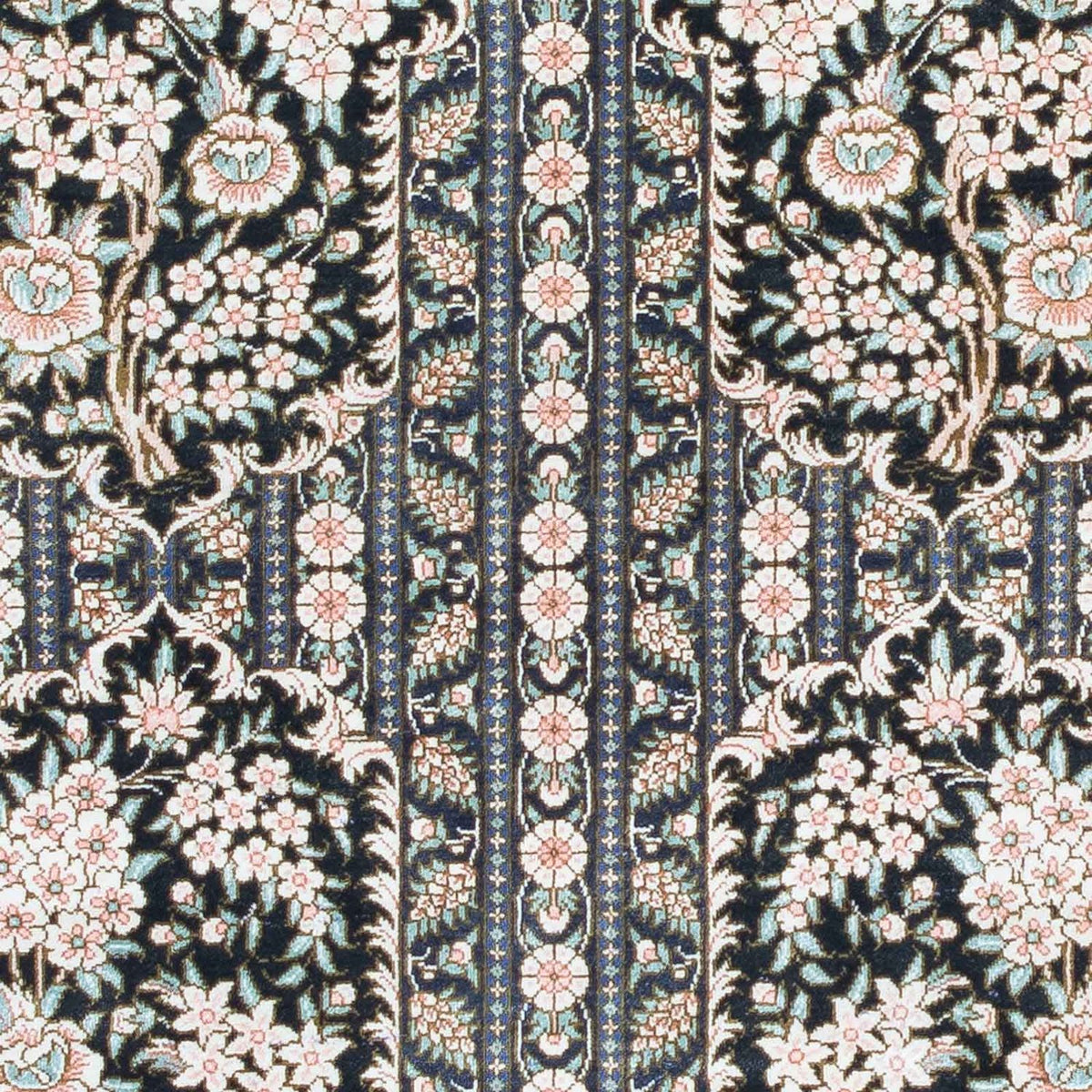 Dywan perski - Ghom - 118 x 80 cm - ciemnoniebieski