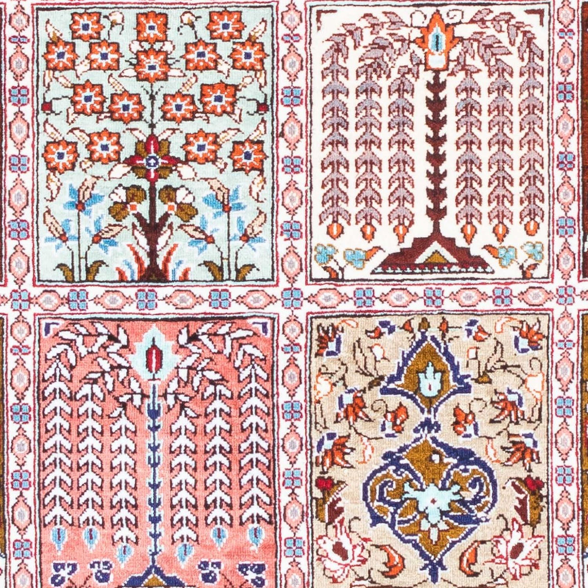 Dywan perski - Ghom - 122 x 77 cm - wielokolorowy