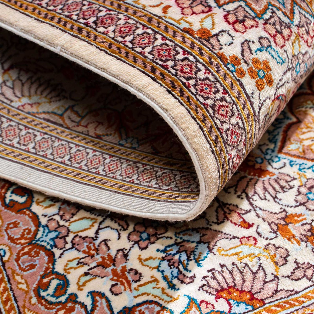 Dywan perski - Ghom - 122 x 78 cm - beżowy