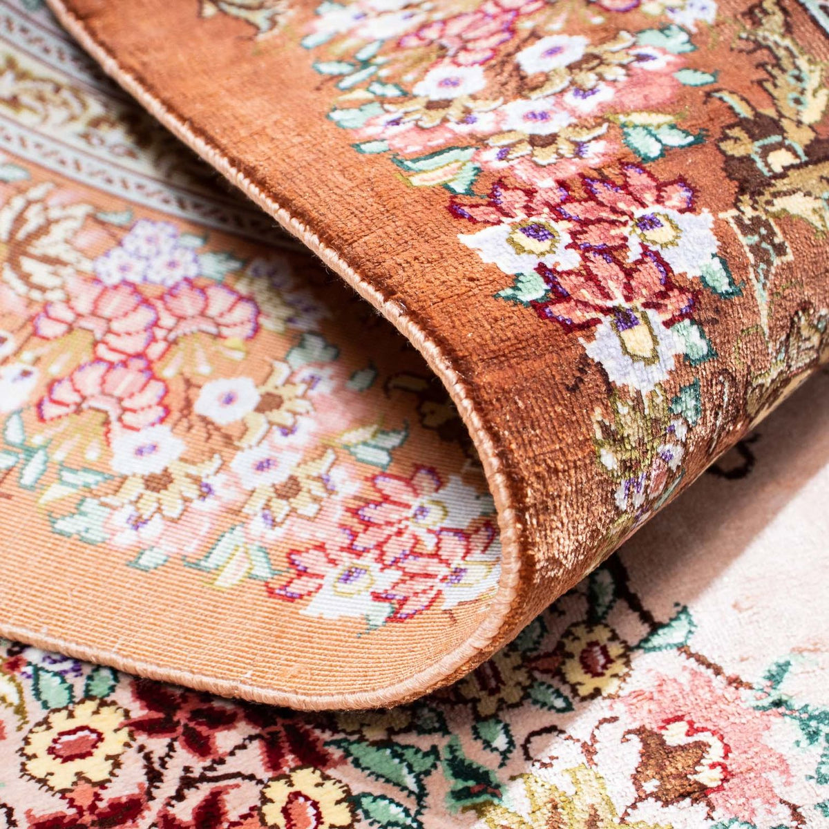 Dywan perski - Ghom - 123 x 80 cm - beżowy