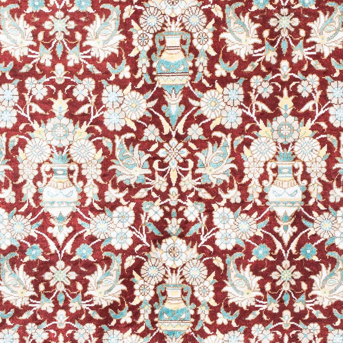 Dywan perski - Ghom - 119 x 76 cm - ciemna czerwień