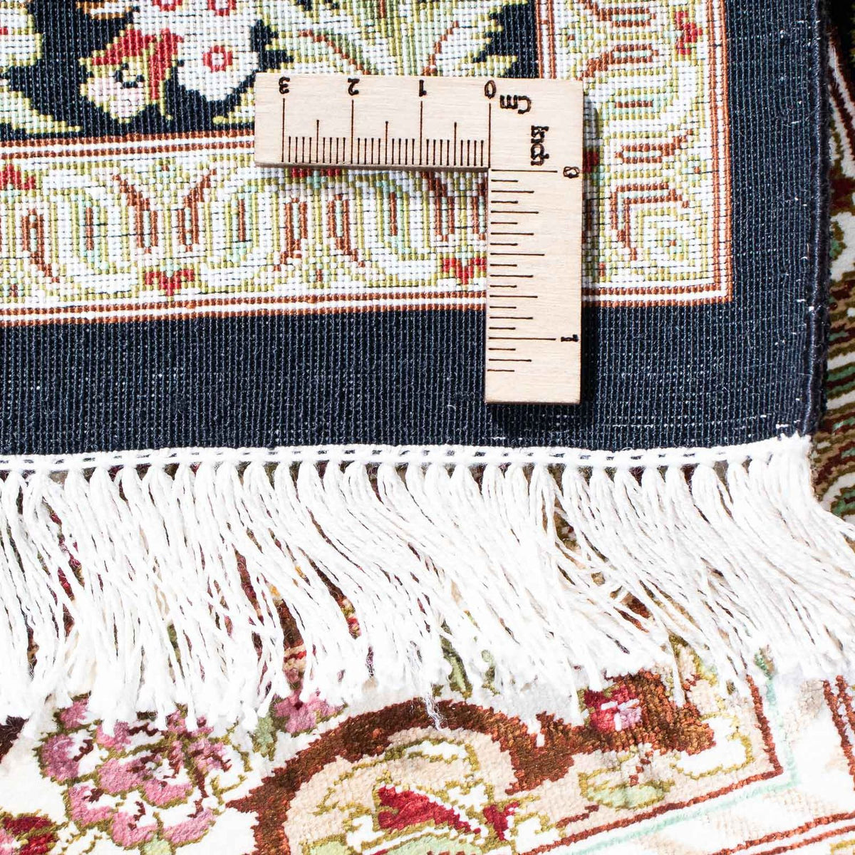 Dywan perski - Ghom - 114 x 80 cm - ciemnoniebieski