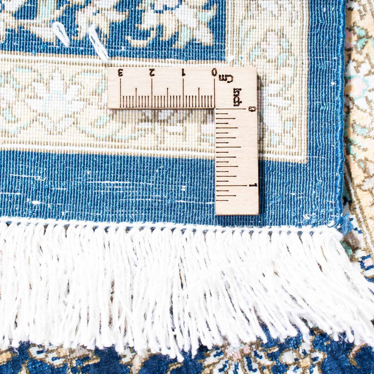 Dywan perski - Ghom - 111 x 73 cm - niebieski