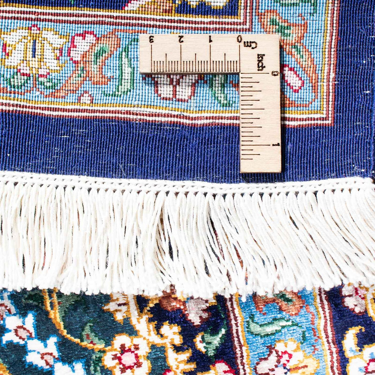 Dywan perski - Ghom - 121 x 81 cm - ciemnoniebieski