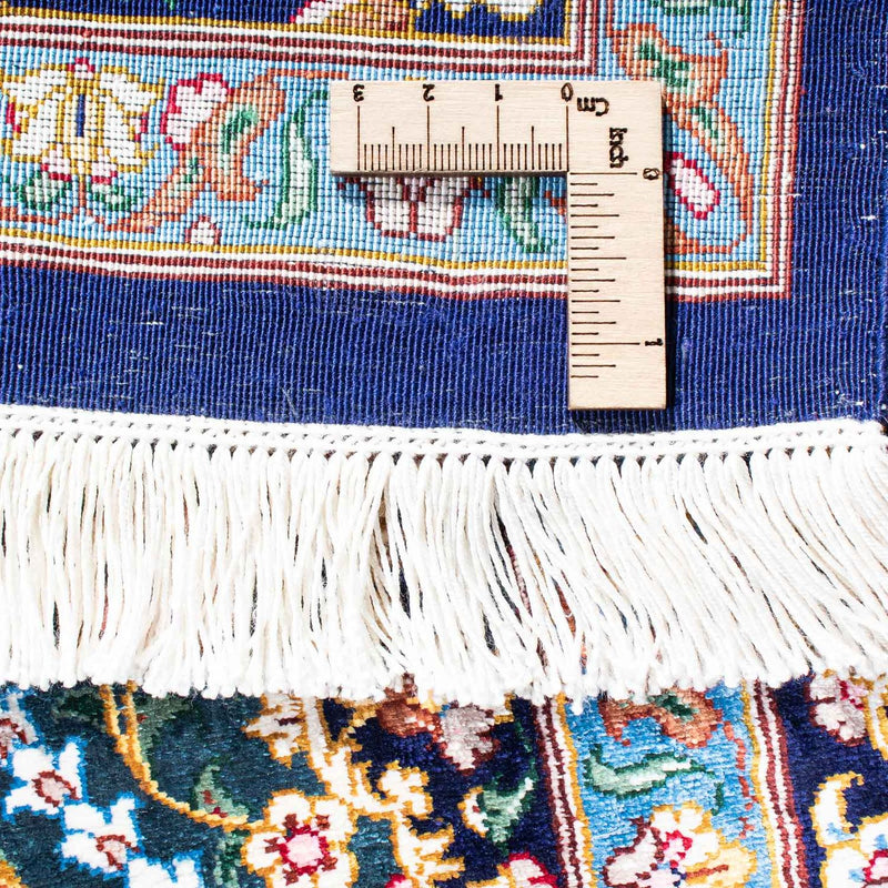 Dywan perski - Ghom - 121 x 81 cm - ciemnoniebieski