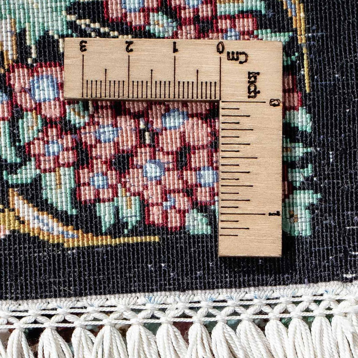 Dywan perski - Ghom - 85 x 61 cm - ciemnoniebieski