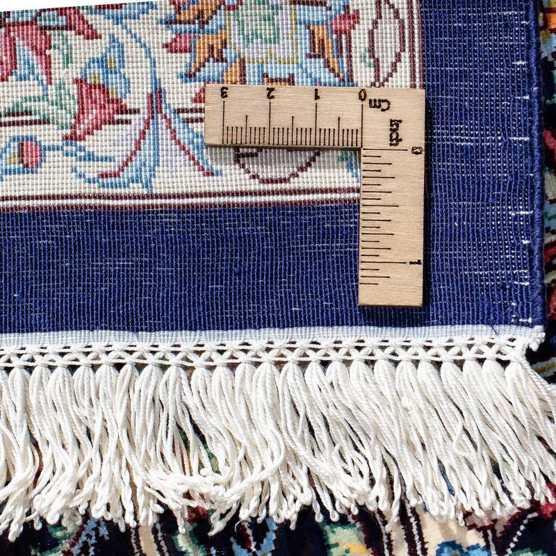 Dywan perski - Ghom - 98 x 61 cm - ciemnoniebieski