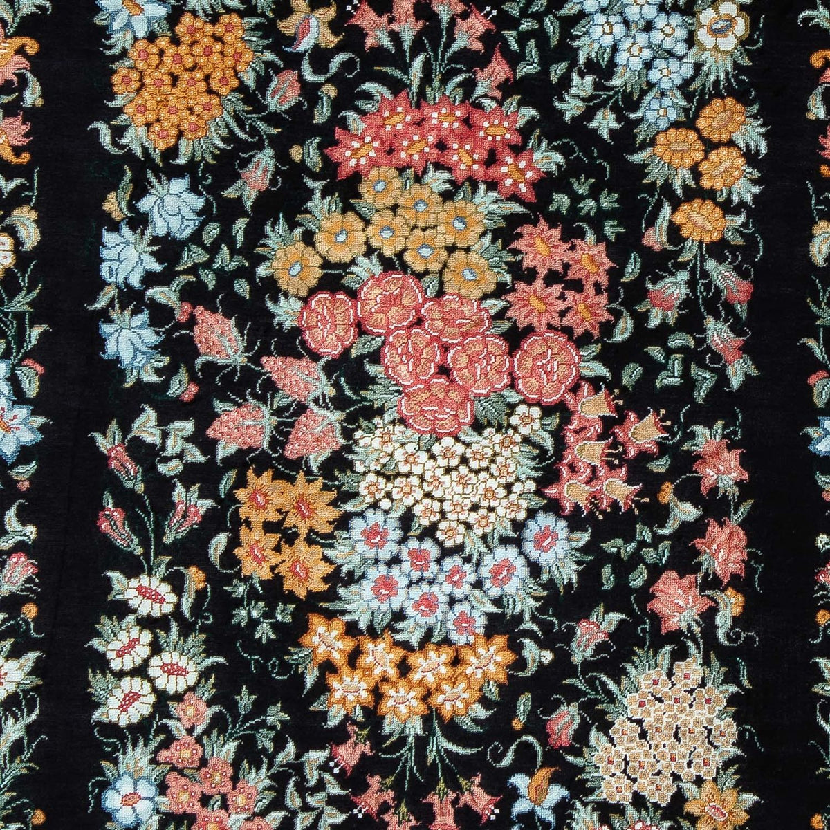 Dywan perski - Ghom - 89 x 60 cm - ciemnoniebieski