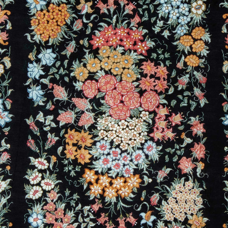 Dywan perski - Ghom - 89 x 60 cm - ciemnoniebieski