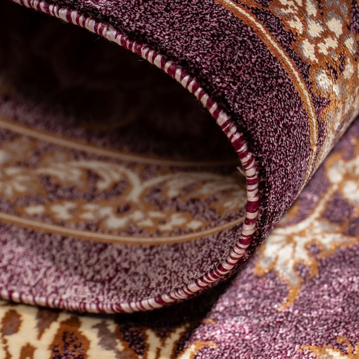 Dywan perski - Ghom - 87 x 59 cm - fioletowy