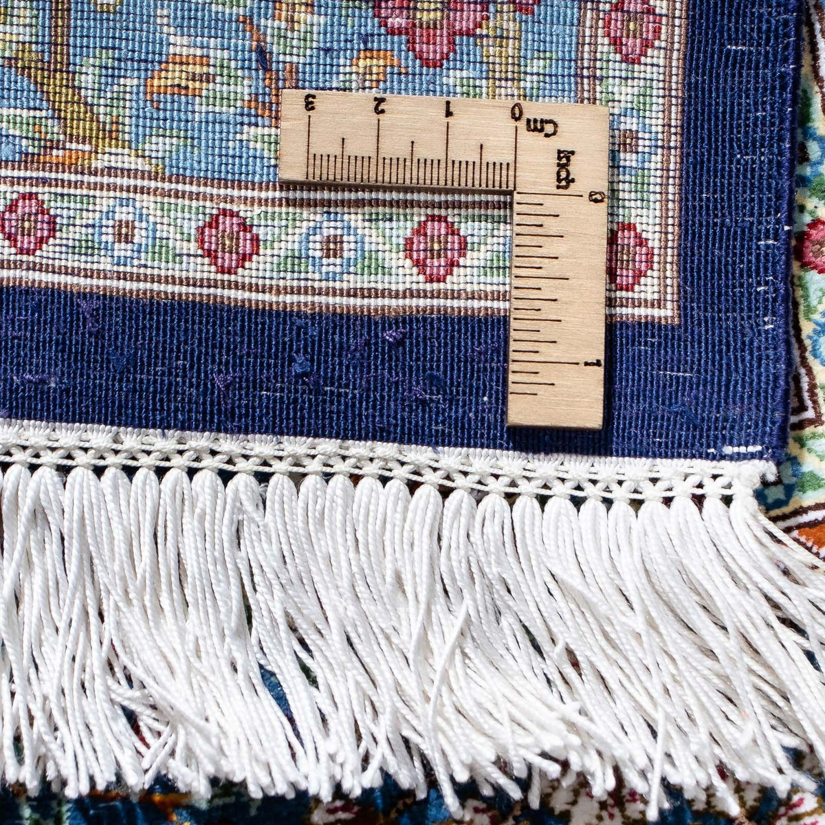 Dywan perski - Ghom - 96 x 57 cm - ciemnoniebieski