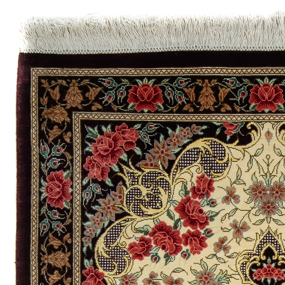 Dywan perski - Ghom - 93 x 60 cm - beżowy