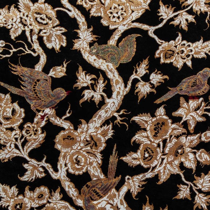 Dywan perski - Ghom - 87 x 57 cm - ciemnoniebieski