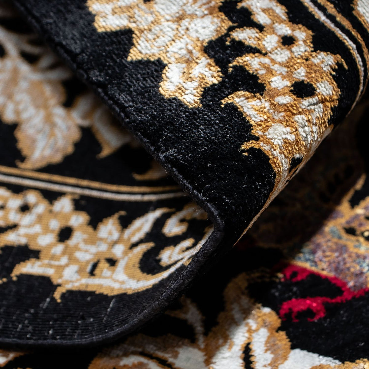 Dywan perski - Ghom - 87 x 57 cm - ciemnoniebieski