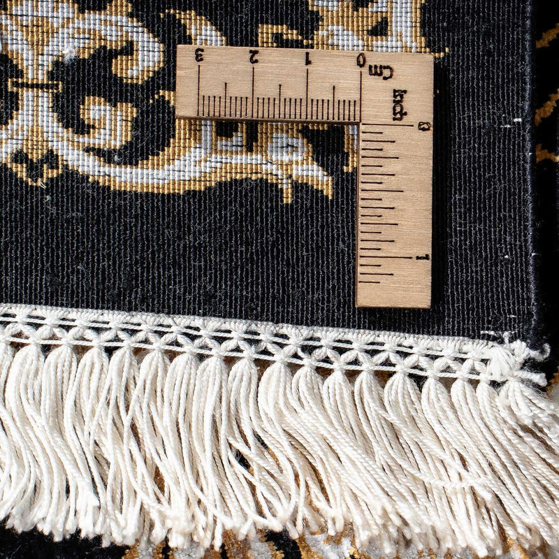 Dywan perski - Ghom - 87 x 57 cm - ciemnoniebieski