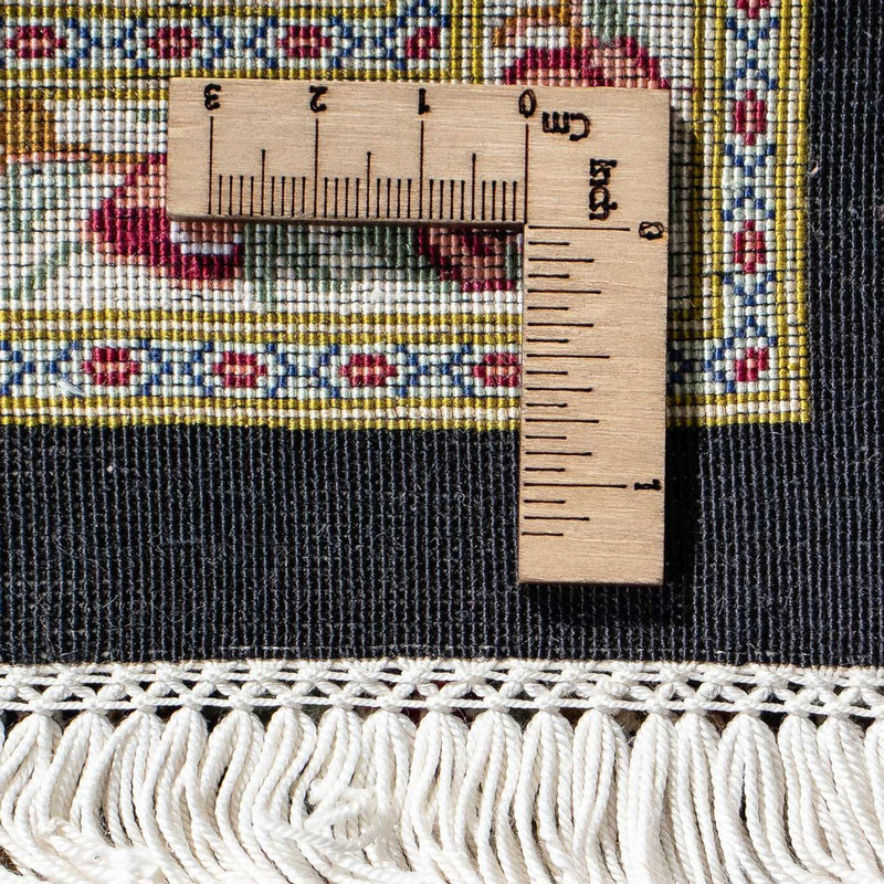 Dywan perski - Ghom - 78 x 57 cm - ciemnoniebieski