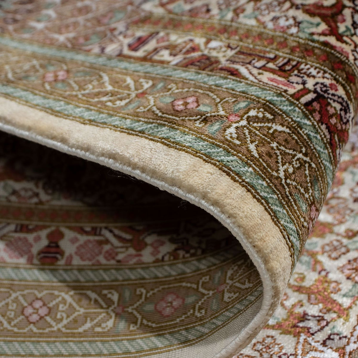 Dywan perski - Ghom - 90 x 59 cm - beżowy