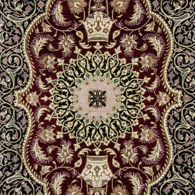 Dywan perski - Ghom - 94 x 58 cm - ciemnoniebieski