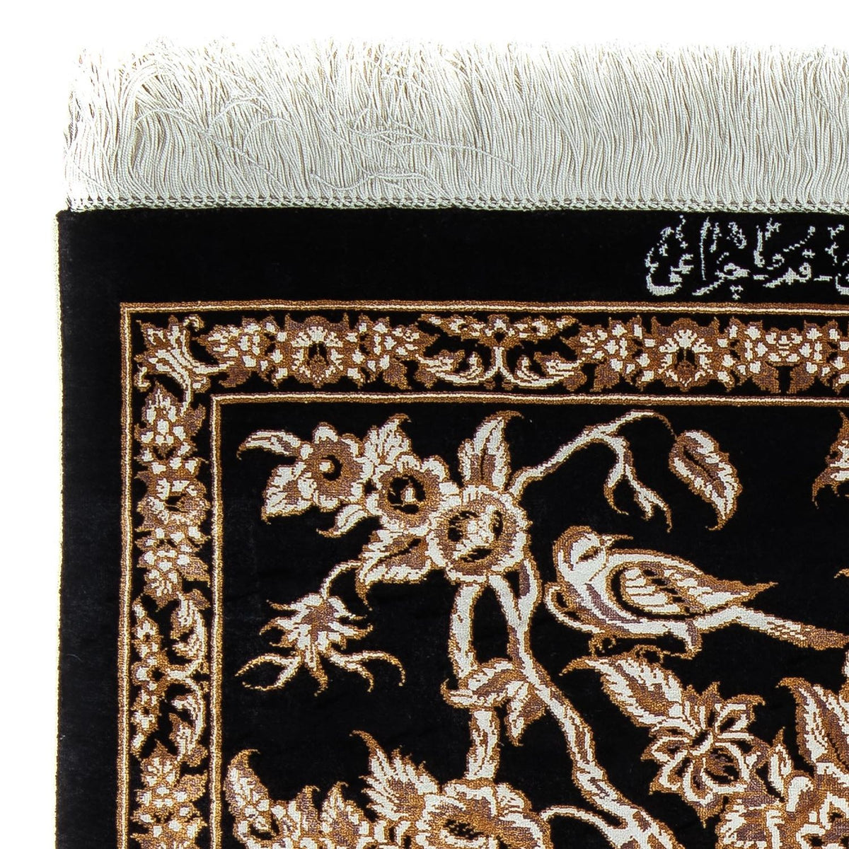 Dywan perski - Ghom - 92 x 58 cm - ciemnoniebieski