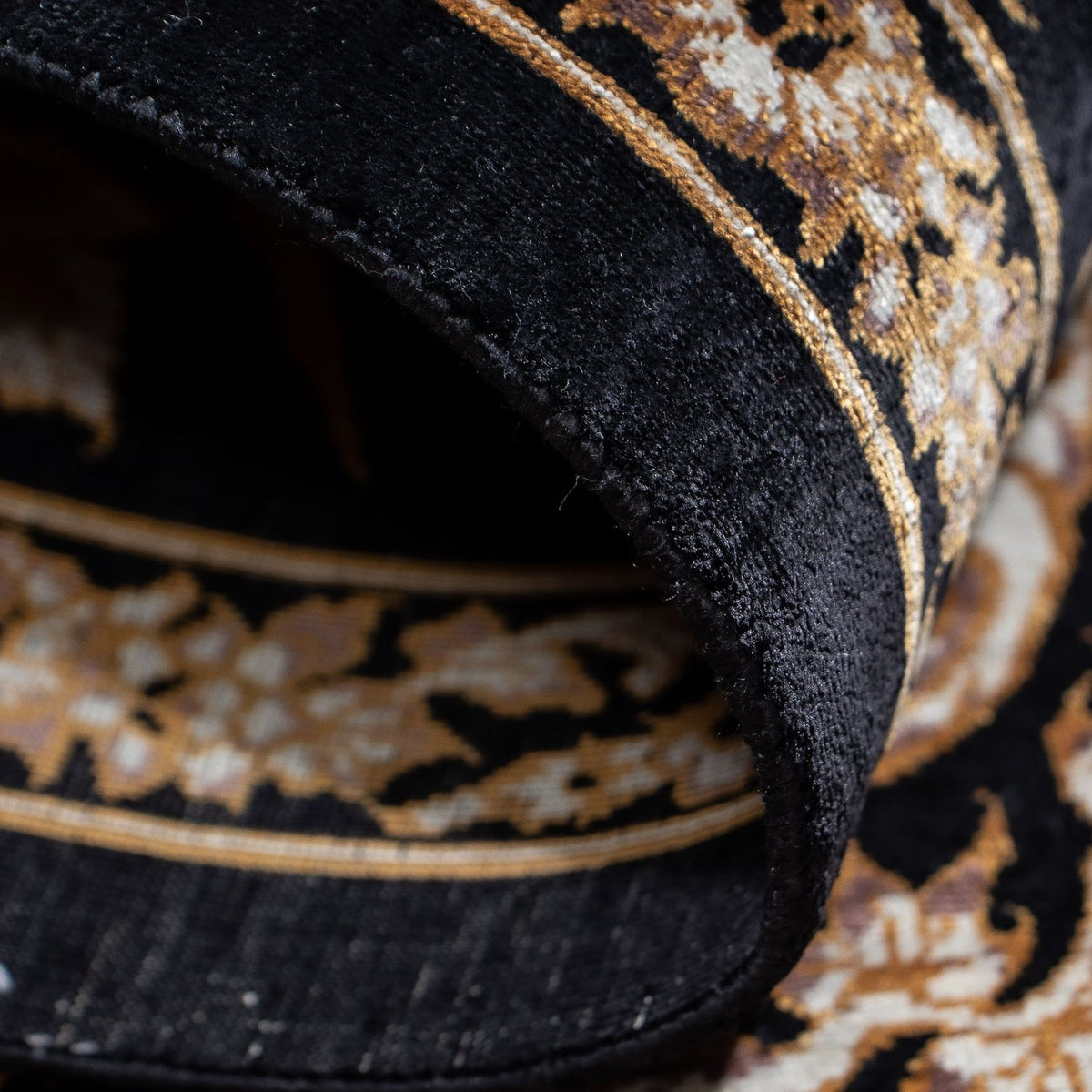 Dywan perski - Ghom - 92 x 58 cm - ciemnoniebieski