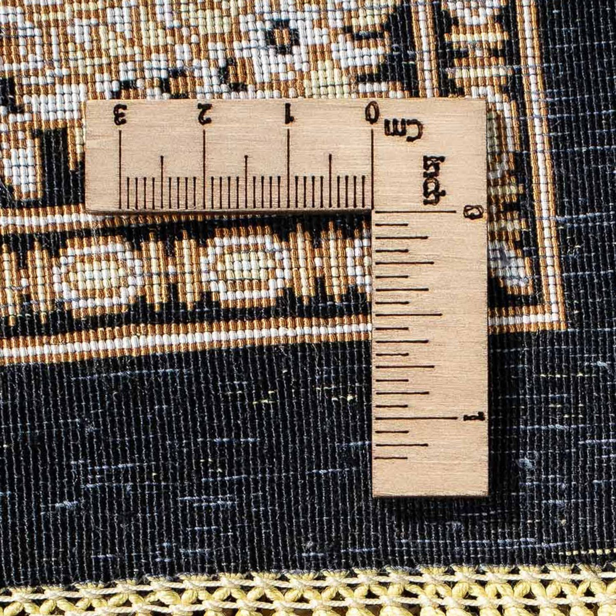 Dywan perski - Ghom - 90 x 60 cm - ciemnoniebieski