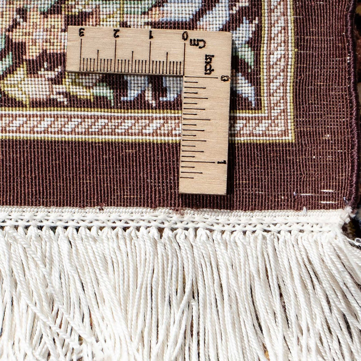 Dywan perski - Ghom - 91 x 61 cm - ciemnoniebieski