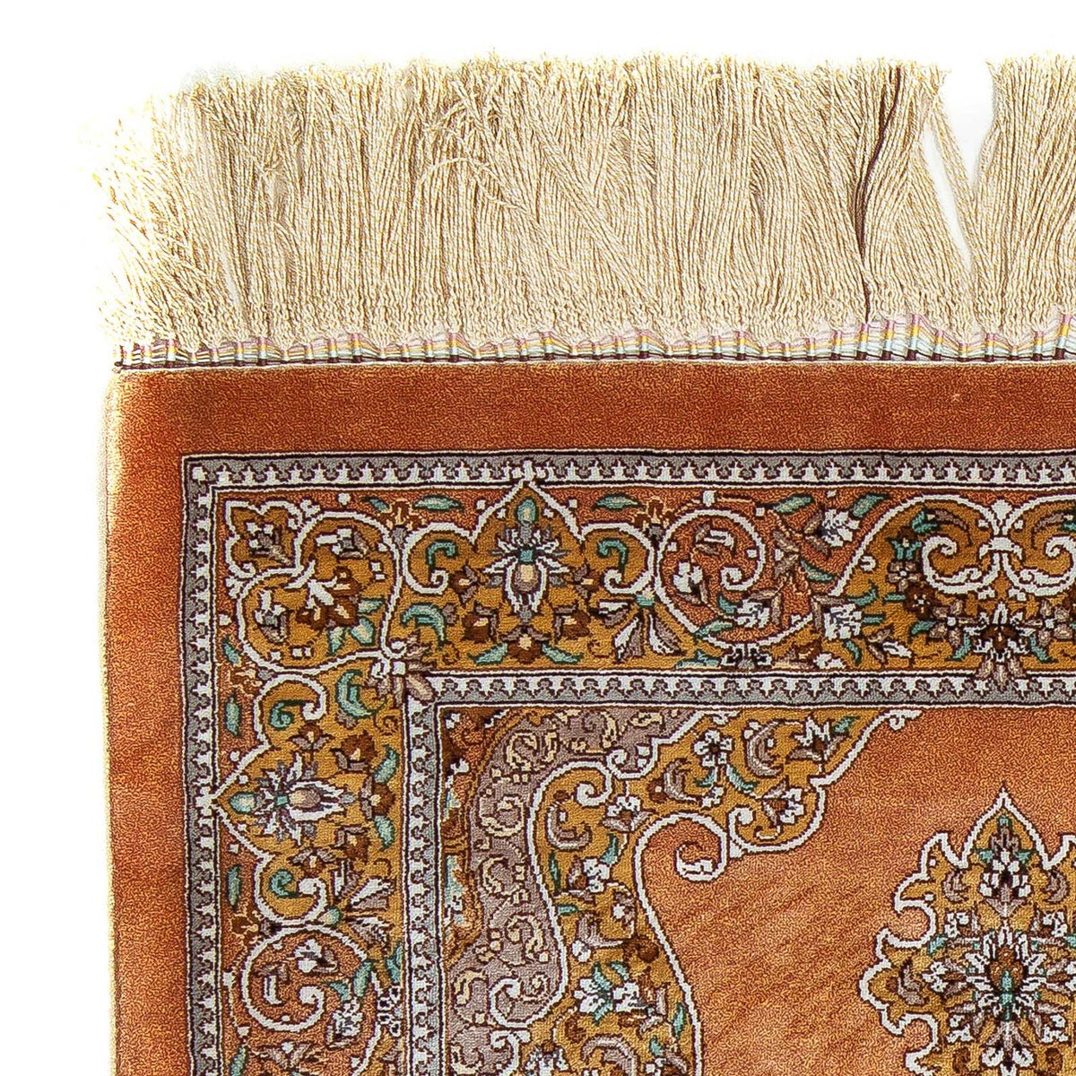 Dywan perski - Ghom - 96 x 59 cm - brązowy