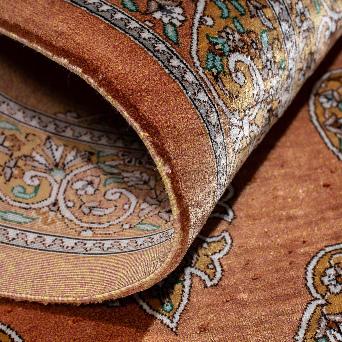 Dywan perski - Ghom - 96 x 59 cm - brązowy