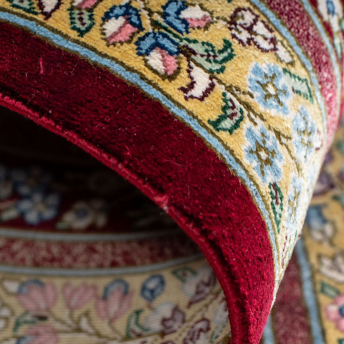 Dywan perski - Ghom - 86 x 60 cm - wielokolorowy