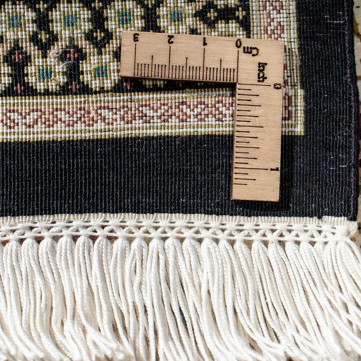 Dywan perski - Ghom - 89 x 59 cm - ciemnoniebieski