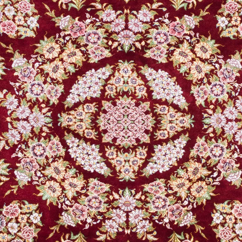 Dywan perski - Ghom - 122 x 85 cm - ciemna czerwień