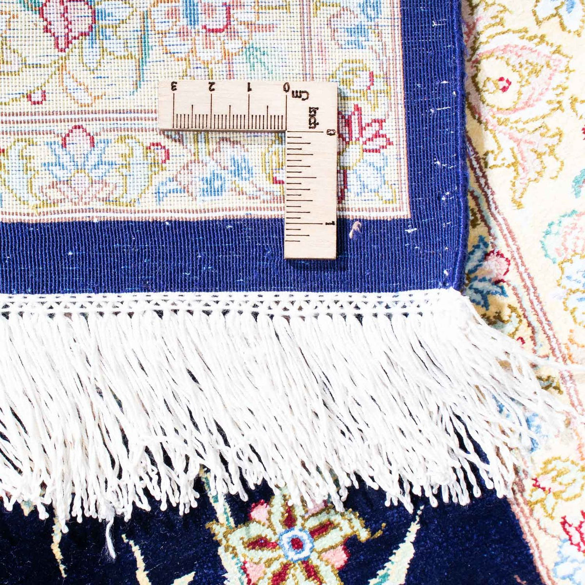 Dywan perski - Ghom - 119 x 80 cm - ciemnoniebieski