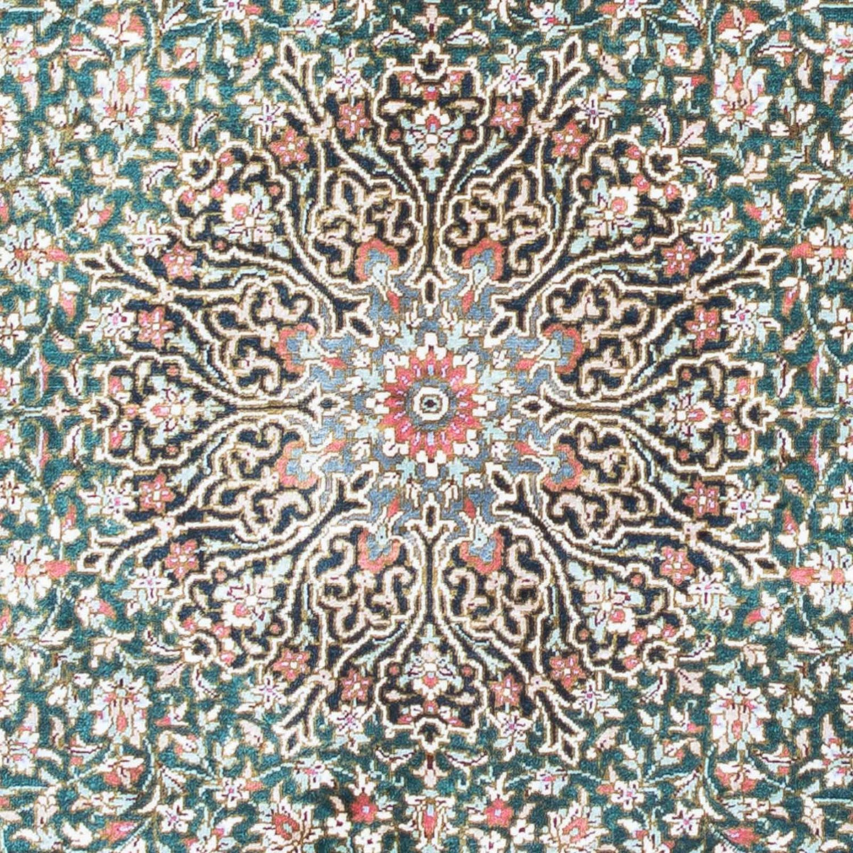 Dywan perski - Ghom - 119 x 77 cm - ciemnoniebieski