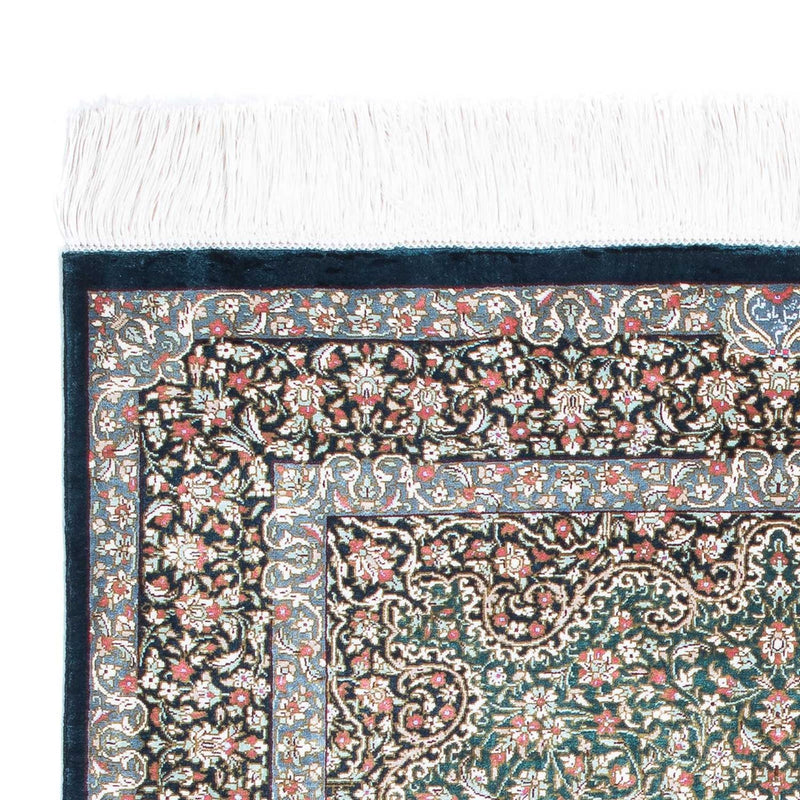 Dywan perski - Ghom - 119 x 77 cm - ciemnoniebieski