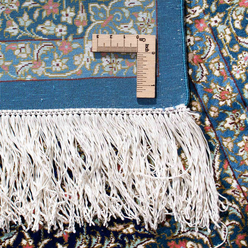 Dywan perski - Ghom - 121 x 78 cm - ciemnoniebieski