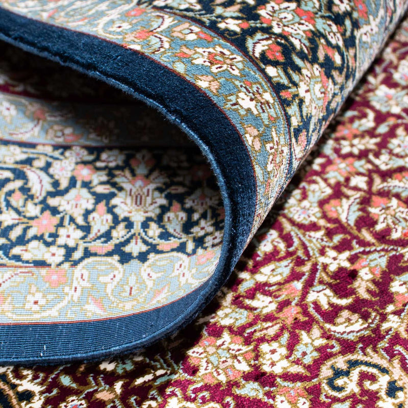 Dywan perski - Ghom - 116 x 78 cm - ciemnoniebieski