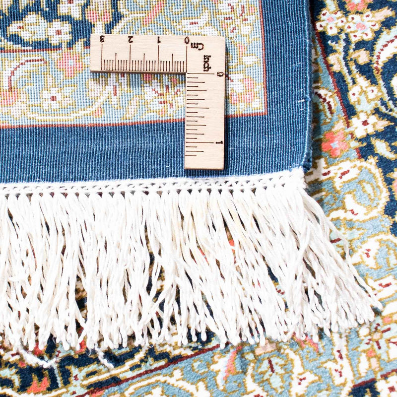 Dywan perski - Ghom - 116 x 78 cm - ciemnoniebieski