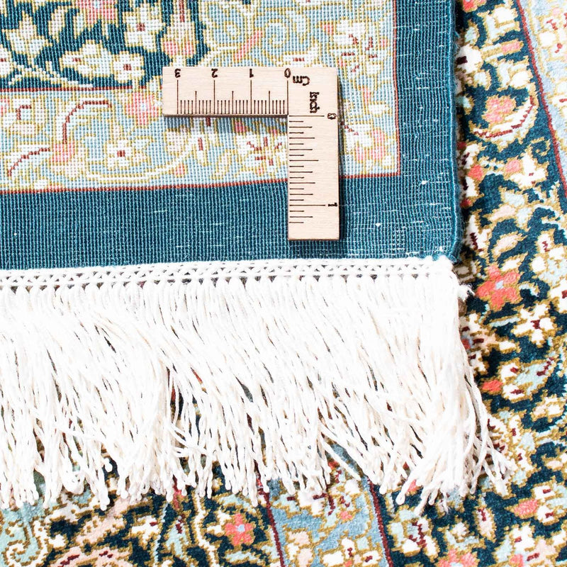 Dywan perski - Ghom - 121 x 77 cm - ciemnoniebieski