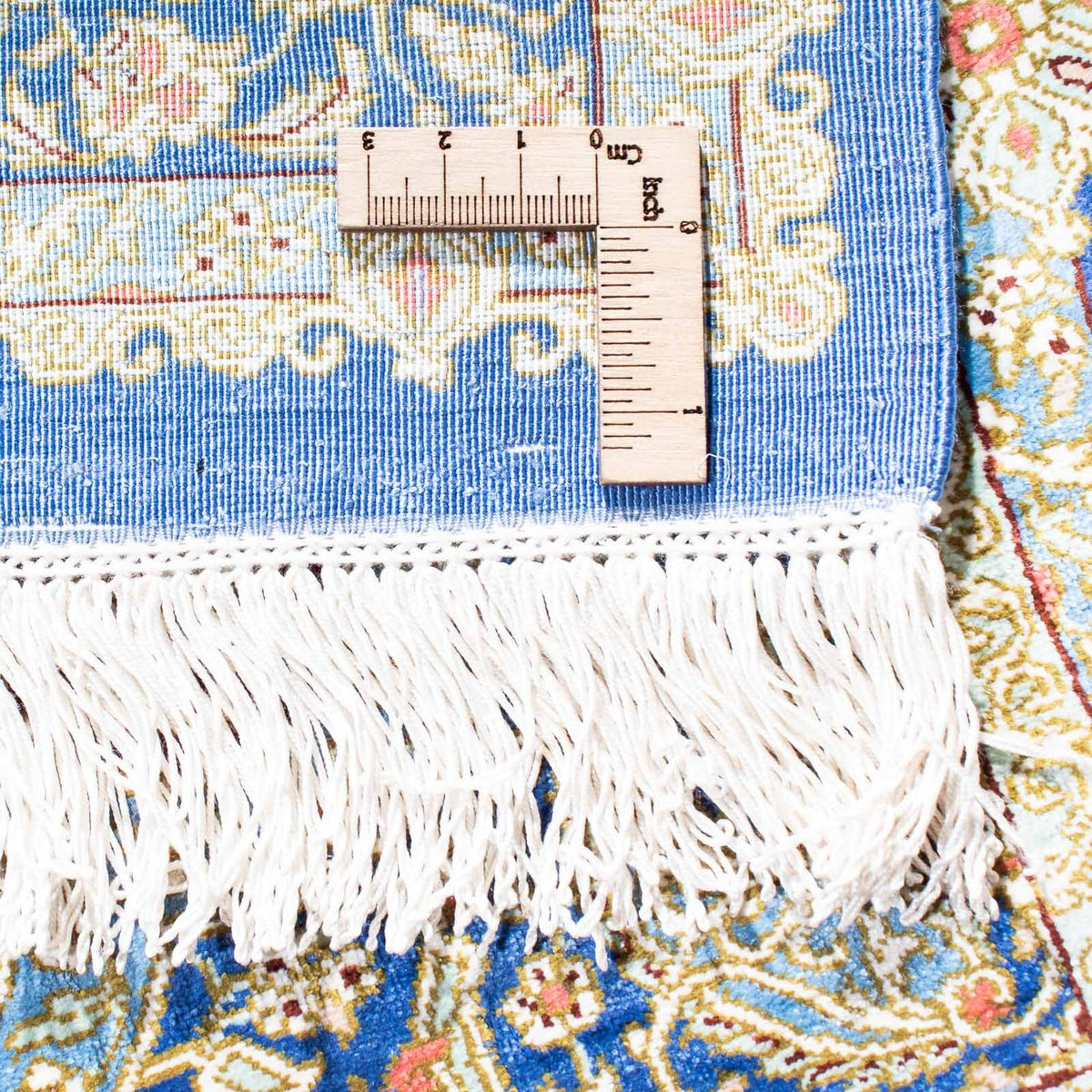 Dywan perski - Ghom - 117 x 78 cm - niebieski