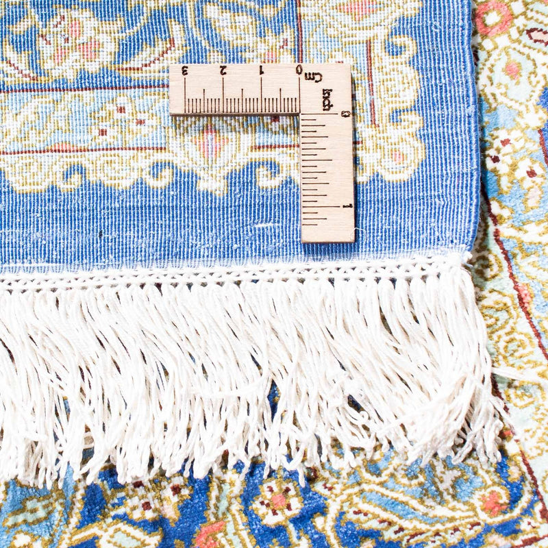 Dywan perski - Ghom - 117 x 78 cm - niebieski