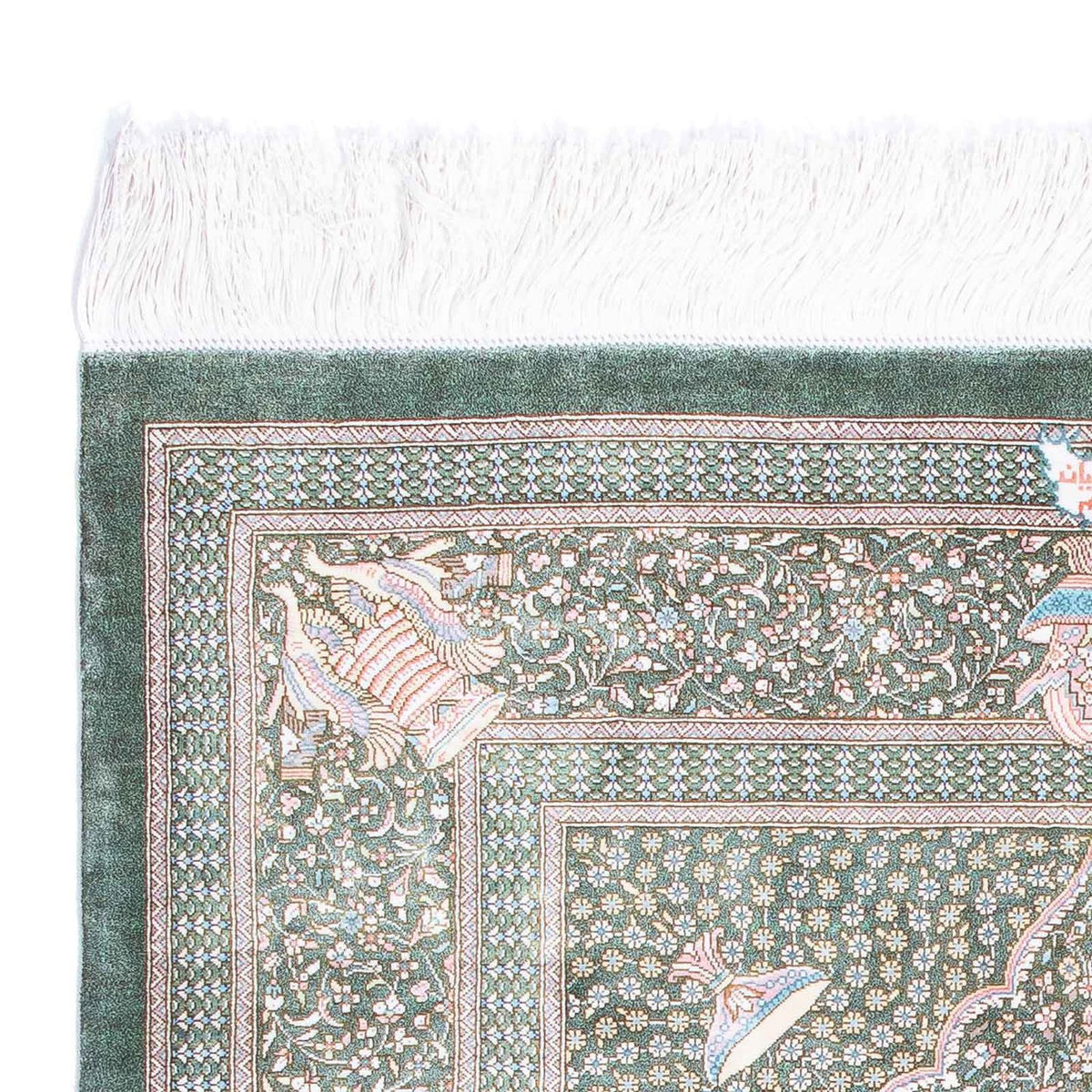 Dywan perski - Ghom - 120 x 83 cm - jasnoszary