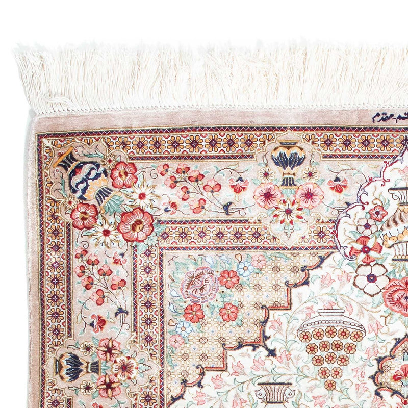 Dywan perski - Ghom - 125 x 84 cm - beżowy