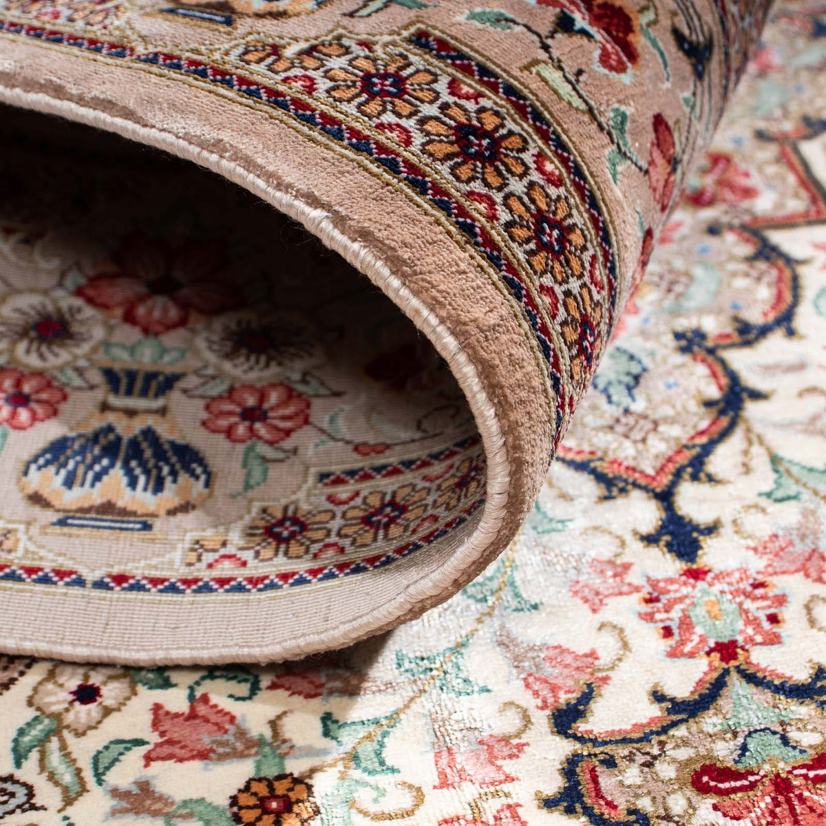 Dywan perski - Ghom - 125 x 84 cm - beżowy