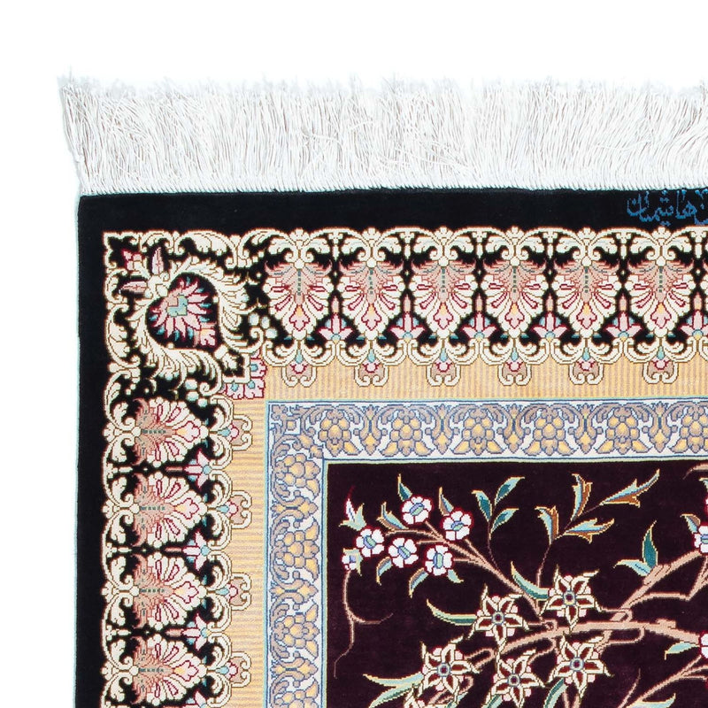 Dywan perski - Ghom - 123 x 79 cm - ciemna czerwień